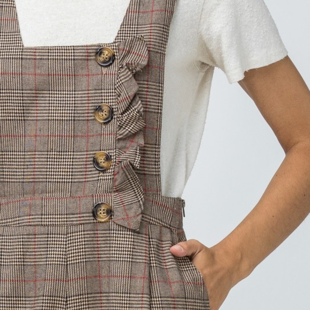 Plaid Jumpsuit/Overalls - Picture 2 of 6